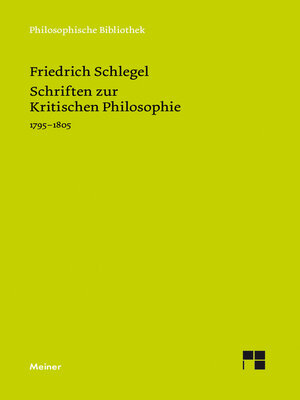 cover image of Schriften zur Kritischen Philosophie